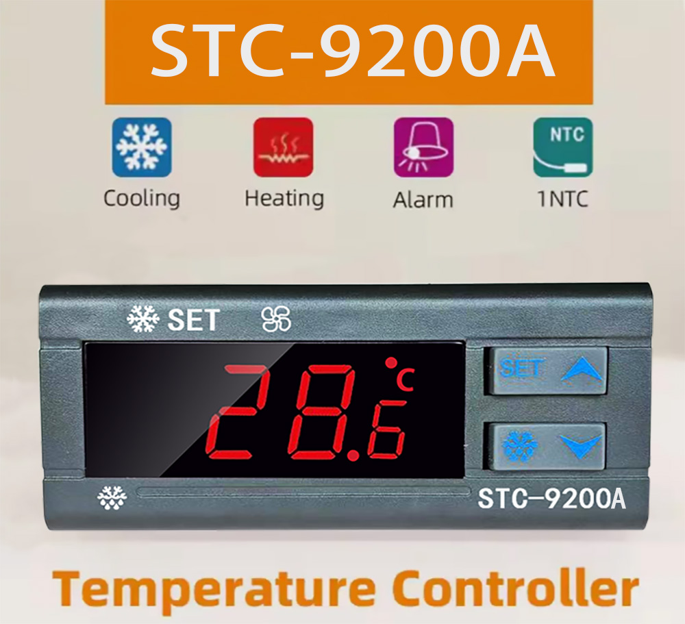 STC-9200 Digital Temperature Controller Thermostat Regulator,Refrigeration Defrost Fan Controller,Freezer Electronic Thermostat 220V