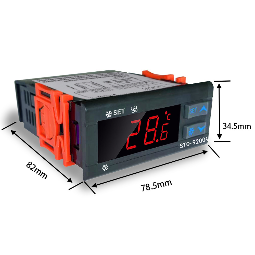 STC-9200 Digital Temperature Controller Thermostat Regulator,Refrigeration Defrost Fan Controller,Freezer Electronic Thermostat 220V